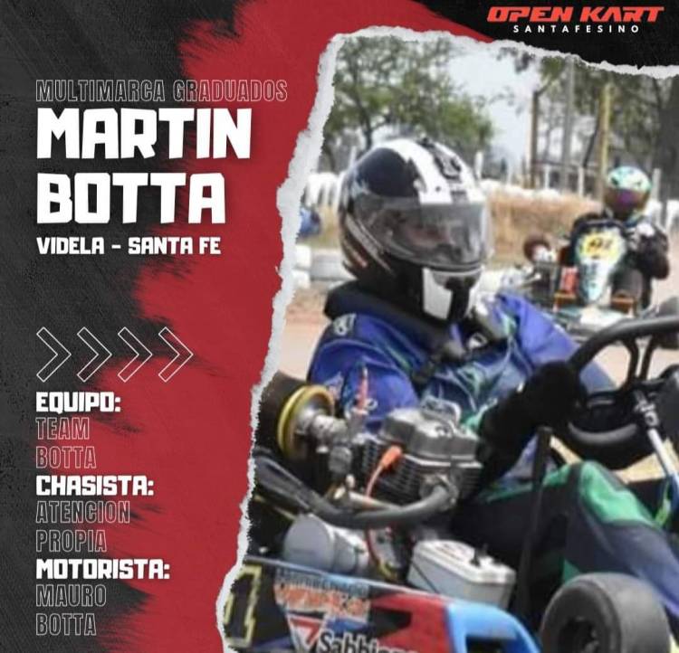 Open Kart Santafesino//Podio para el Videlense Martín Botta.
