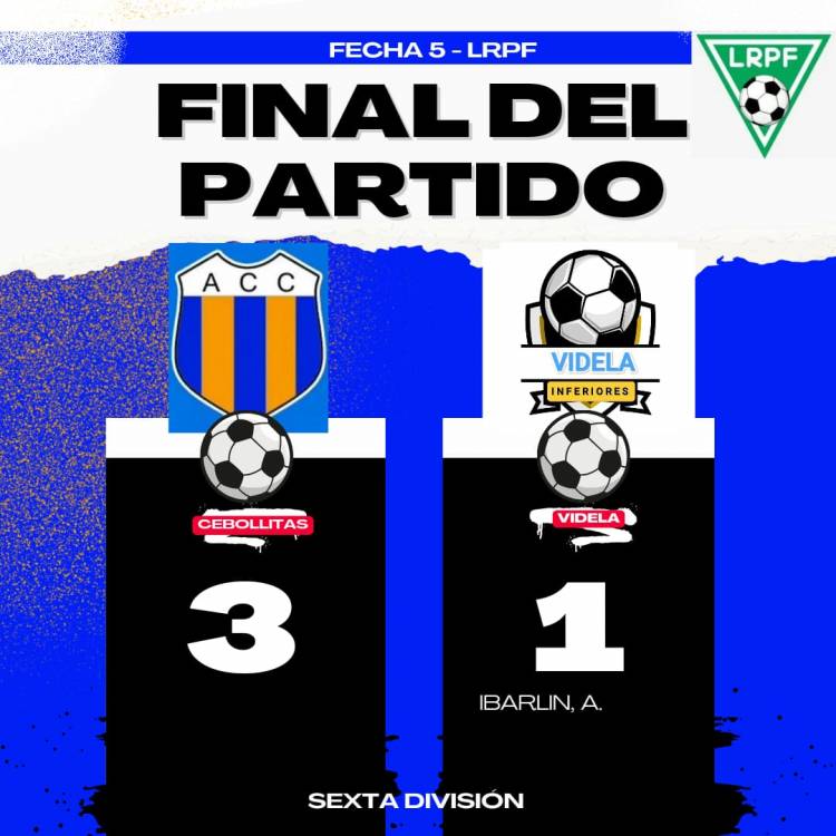 6ta Categoria Polideportivo Videla 1 Vs Cebollitas 3 