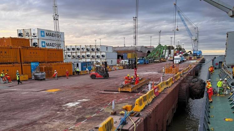 El sector siderúrgico del Puerto de Rosario volvió a operar con nuevas medidas de seguridad