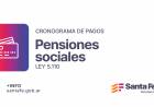Provincia dio a conocer el cronograma de pago de las pensiones sociales
