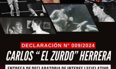 *Carlos "El Zurdo" Herrera será homenajeado con una declaración de interés legislativo*