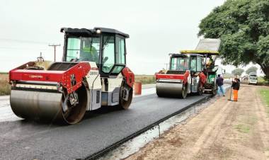  Etapa final: avanza la repavimentación de la Ruta 80 en el departamento San Jerónimo