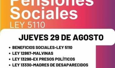 Cronograma de pagos Pensiones Sociales Ley 5110