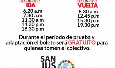 San Justo//El próximo 30 de septiembre comienza a circular el nuevo transporte público municipal 