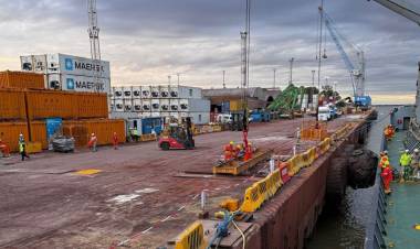 El sector siderúrgico del Puerto de Rosario volvió a operar con nuevas medidas de seguridad