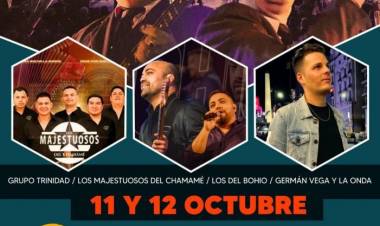 EXPO ARTE VIDELA ONCE GRUPOS MUSICALES CONFIRMADOS PARA LA EDICION NUMERO 20.