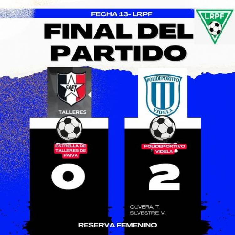 Gran triunfo de la Reserva femenino del Polideportivo de Videla.