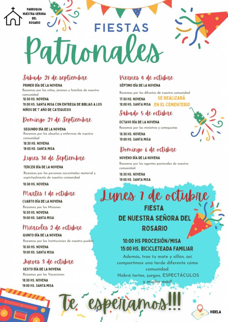 FIESTAS PATRONALES DE VIDELA//ACTIVIDADES PARROQUIALES