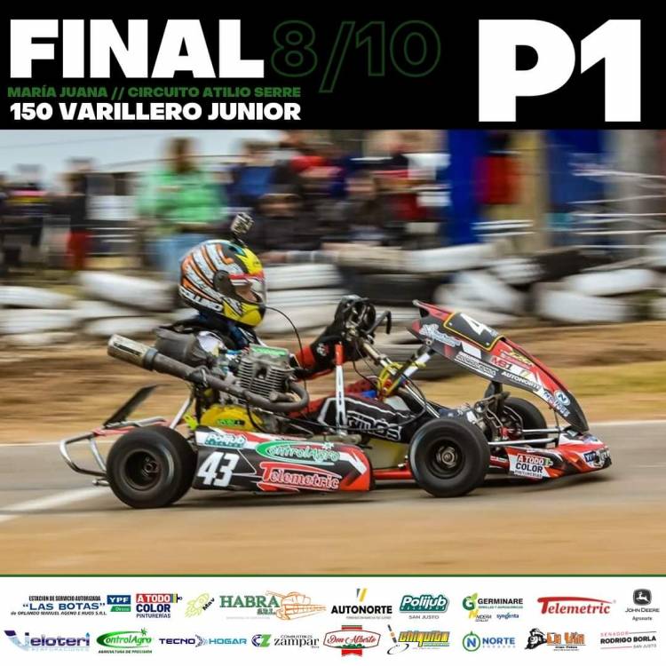 Este domingo se disputó en María Juana la quinta fecha de la nueva categoría 150 varilleros junior del @certamensantafesinokarting .