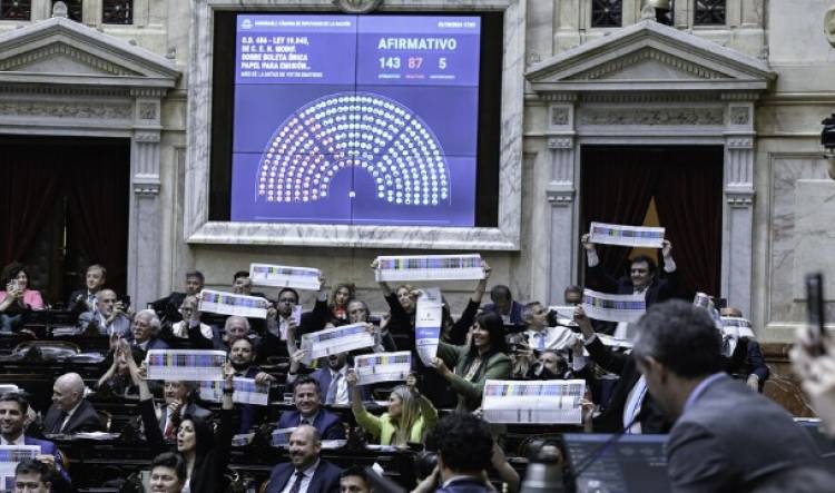 La Cámara de Diputados convirtió hoy en ley el proyecto de Boleta Única de Papel  para cargos nacionales