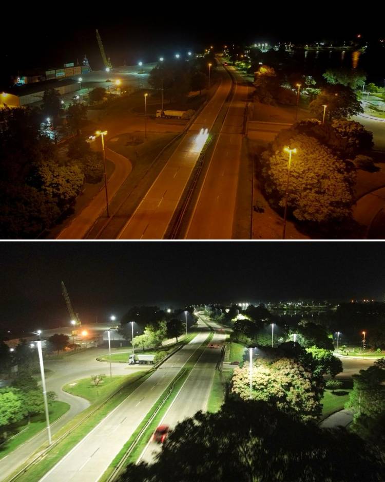 Lo que no hizo Nación, lo está haciendo Provincia: avanza la nueva iluminación led en Circunvalación Santa Fe