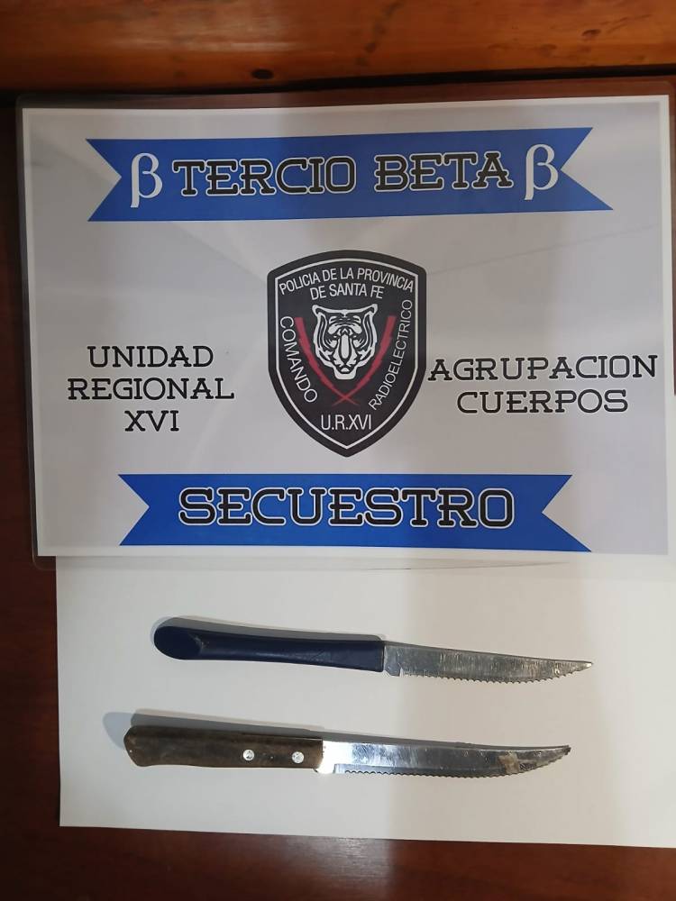 Aprehensión de un hombre por daños y amenazas 