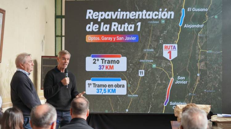 Pullaro invierte en otro tramo clave de la Ruta 1: “Todos están mirando qué pasa en Santa Fe que hay obra pública”